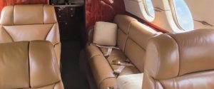 Hawker 900XP interior couch seating